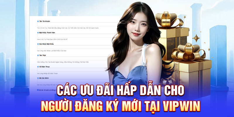 Các ưu đãi hấp dẫn cho người đăng ký mới tại Vipwin